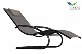 Vivere - Wave Lounger # Black Chrome (with frame)