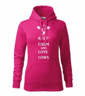 Mikina keep calm and love cows (mikina love)