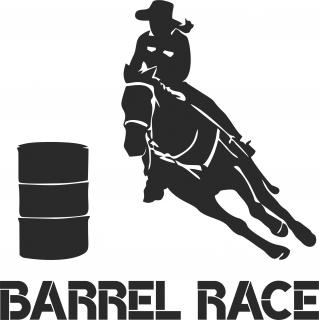 Samolepka barrel race (Samolepka barrel race 15x15 cm)