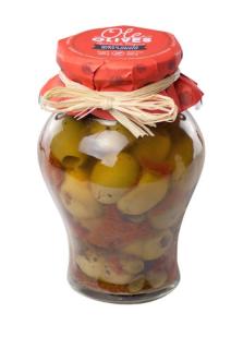 Olivy Gordal se sušenými rajčaty a kapary, Olé Olives, 580 g