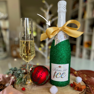 Bohemia Sekt Ice 11 %, 0,75l zelený glitter