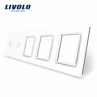 LIVOLO VL-C7-2C1/3SR-11 pětinásobný rám – Bílý