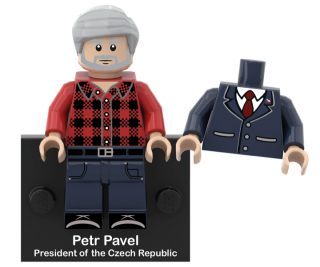 Custom LEGO® minfigurka Petra Pavla – prezidenta ČR