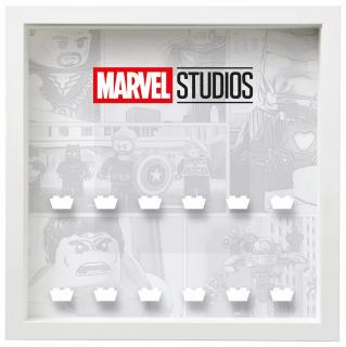 Displej pro LEGO® Minifigurky: Studio Marvel - bílá / bílá