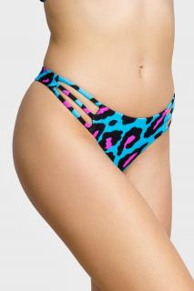 Spodní díl plavek tanga Kaylie leopard modré Velikost: XL