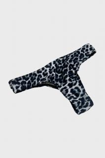 Spodní díl plavek tanga Lylah leopard šedé Velikost: L