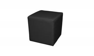 Taburet CUBE 42x42 H45 ECO KŮŽE černý Barva: Černá