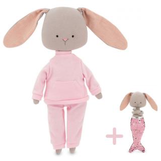 Látkový zajíček s extra ploutví 29 cm Orange Toys - Lucy The Bunny - Pink Tracksuit / Mermaid tale