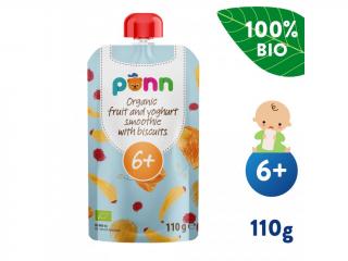 Salvest Põnn - BIO Ovocné smoothie s jogurtem a sušenkami (110g)