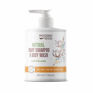 Wooden Spoon - Dětský sprchový gel a šampon na vlasy 2v1 Cotton Kiss 300 ml