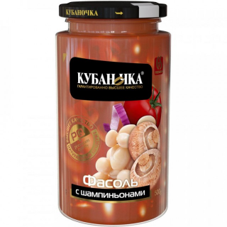 Kubanochka Bílé fazole s houbami (500 g)