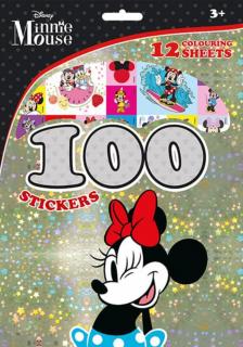 100 samolepek s omalovánkovými listy Minnie