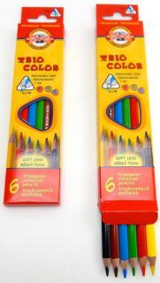 Koh-i-noor pastelky TRIOCOLOR 6ks