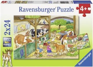 RAVENSBURGER Puzzle Den na farmě 2x24 dílků