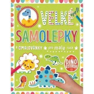 Velké samolepky a omalovánky pro malé ruce Dino ostrov