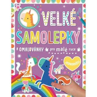 Velké samolepky a omalovánky pro malé ruce Jednorožci