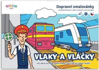 Vlaky a vláčky Dopravní omalovánky