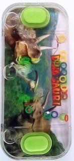 Vodní hra hlavolam 15x7cm plast dinosaurus