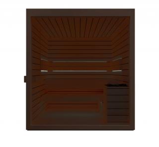 Finská sauna Auroom LUMINA 120x180 dark thermowood olše