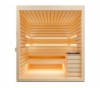 Finská sauna Auroom LUMINA 120x180 osika/olše