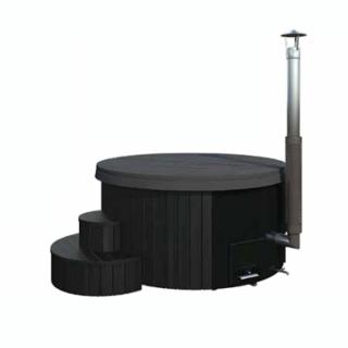 Koupací sud Hot tub DLX 200cm Black edition + LED + bubble systém + víko