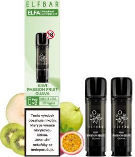 Elf Bar ELFA Pods Kiwi Passion Fruit Guava cartridge 2Pack  20mg