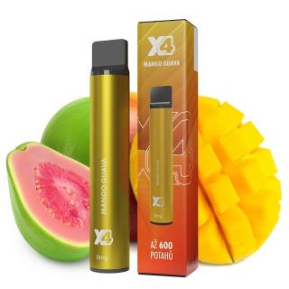 X4 Bar Zero Mango a guava (Mango Guava) jednorázová e-cigareta BEZ NIKOTINU