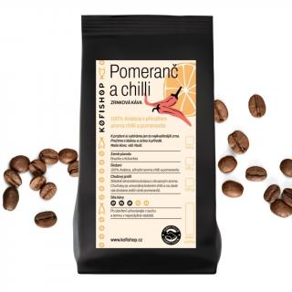 Pomeranč a chilli zrnková aroma káva KOFISHOP Hmotnost: 1000 g