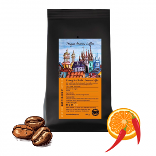 Pomeranč a chilli zrnková Prague aroma coffee Hmotnost: 1000 g