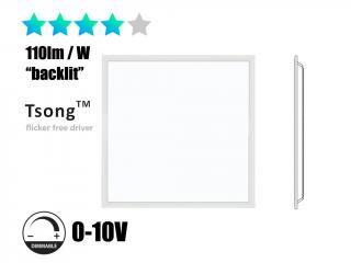 0-10V stmívatelný Backlit LED panel 60x60cm, 36W, 110lm/W, 3960lm Barva: Studená bílá 6000-6500K