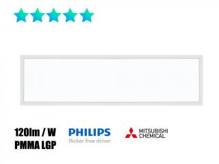 Obdélníkový LED panel 120x30 cm PHILIPS driver, 36W, 120lm/W, 4320lm Barva: Čistá bílá 4000-4500K