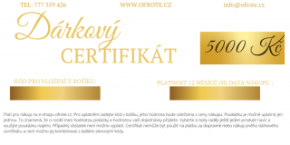 Dárkový Certifikát Zlatá - Světlá, 5000