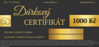 Dárkový Certifikát Zlatá - Tmavá, 1000