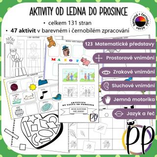 Aktivity od ledna do prosince – soubor PDF aktivit Zpracování PDF aktivity: Bar. + čb. varianta