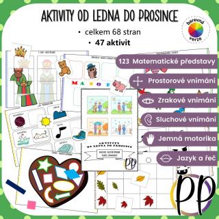 Aktivity od ledna do prosince – soubor PDF aktivit Zpracování PDF aktivity: Barevná varianta