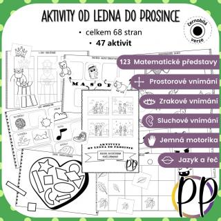 Aktivity od ledna do prosince – soubor PDF aktivit Zpracování PDF aktivity: Černobílá varianta