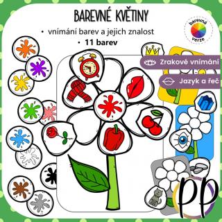 Barevné květiny - barvy