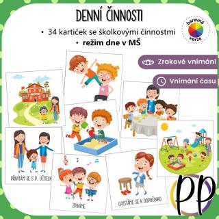 Denní činnosti - režim dne v MŠ Zpracování PDF aktivity: 1. varianta