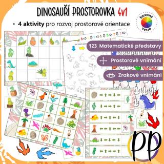 Dinosauří prostorovka 4v1 – prostorová orientace