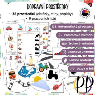 Dopravní prostředky – kartičky, pracovní listy