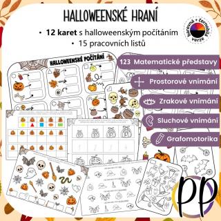 Halloweenské hraní – počítání do 6, pracovní listy