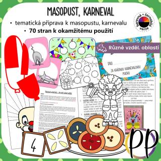 Masopust, karneval – PDF tematická příprava s aktivitami