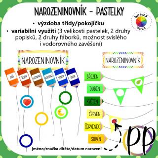 Narozeninovník – pastelky (narozeniny)