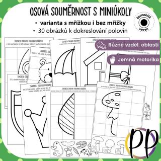 Osová souměrnost s miniúkoly – dokreslování obrázků