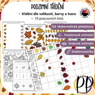 Podzimní třídění – třídění, pracovní listy