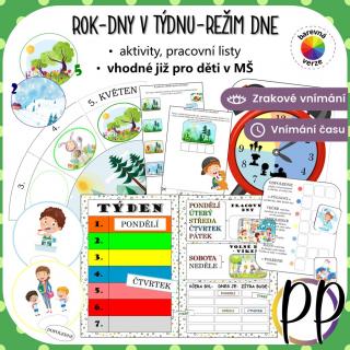 Rok-dny v týdnu-režim dne - kalendář pro MŠ