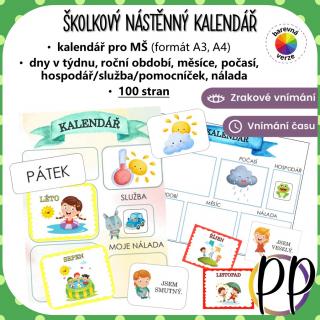 Školkový nástěnný kalendář – kalendář (A3, A4) Zpracování PDF aktivity: 3. varianta