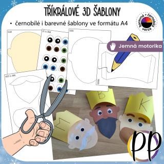 Tříkrálové 3D šablony - tvoření