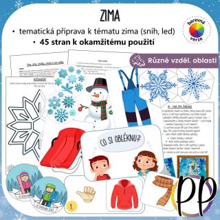 Zima – PDF tematická příprava s aktivitami