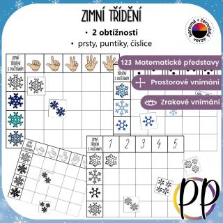 Zimní třídění - počítání do 5